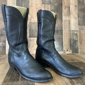 Lucchese Bootmaker N1597R Classic Black Cowboy Boots Mens 10. 5 D